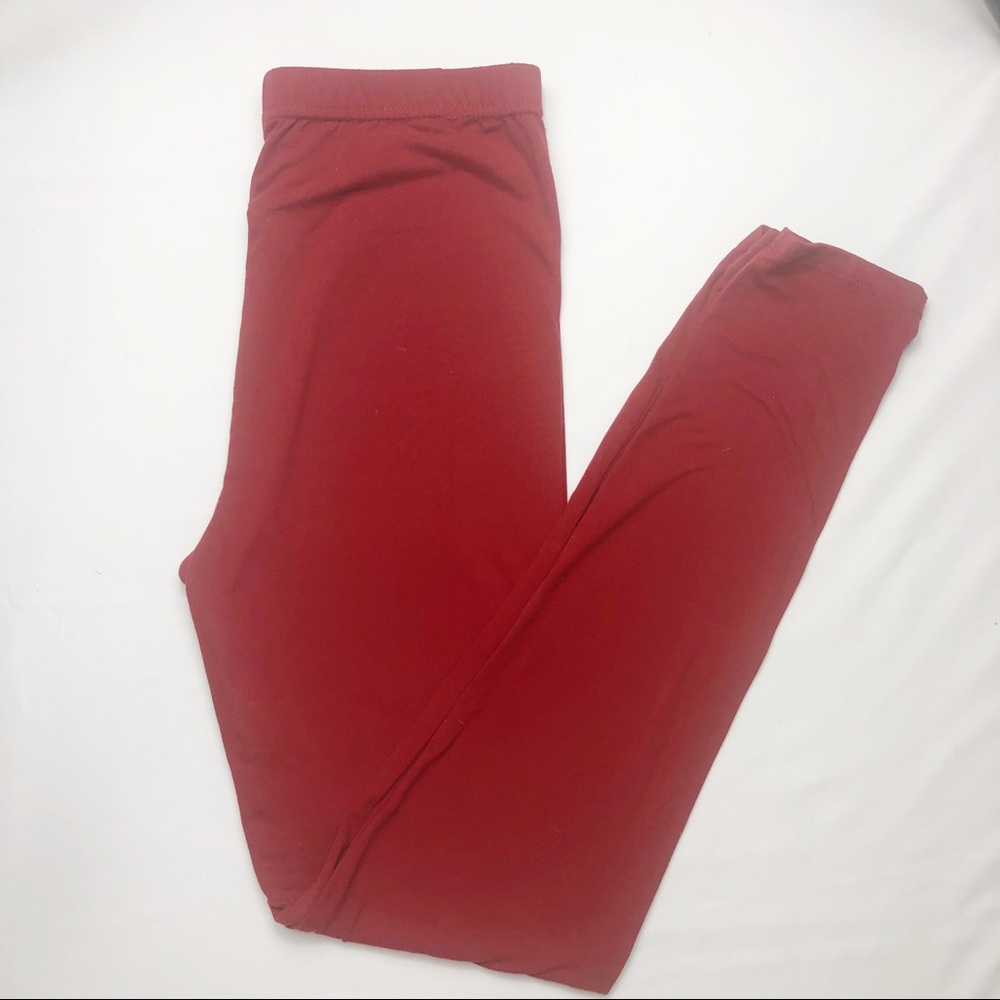 Lily’s super soft red leggings. One size